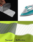 2" Safety Silver Reflective Iron on Fabric Clothing Tape Stripe Heat Transfer Vinyl Film M02 (2" X 33Ft)