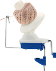 Yarn Ball Winder Manual Winder Holder Hand-Operated Swift Yarn Fiber String Ball (Blue)