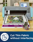 Scanncut High Tack Fabric Support Sheet CASTBL2, 4 Pieces 12" X 12" High Adhesive Sheets for Scanncut Mats, Use for Cutting Fabric Appliques, Quilting Pieces, Sewing Patterns and More