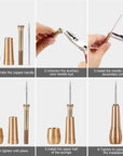 6 Pieces Canvas Leather Sewing Awl Needle with Copper Handle, 50 M Nylon Cord Thread and 2 Pieces Thimble for Handmade Leather Sewing Tools Shoe and Leather Repair