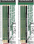 Mini Drawing Kit - Set of 5 Includes 3 Drawing Pencils, Layout Pencil, and Eraser, Black - 525BP