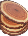 4 Pack 12 Inch X 5MM Artificial Thin UV Printed round Plywood, Imitative Wood Slices Place Mats for Wedding Centerpiece, Table Centerpieces and Other DIY Decoration Projects