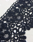 Venice Lace Trim Lace Edge Trim Floral Venice Lace Ribbon Embroidered Lace Wedding Applique DIY Sewing Crafts(Black)