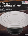 Large 12" Diameter Sculpting Wheel- Heavy Duty All Metal Construction & Turntable with Ball Bearings