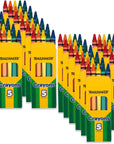 Wholesale Bright Wax Coloring Crayons in Bulk 24 Pack, 5 per Box in Assorted Bundle Art Sets (24 Pack)