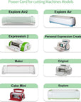 Power Cord for Cricut Explore Air 2, Expression 2, Personal Expression Create, Mini, Cake, Explore, Cricut Maker Model: KSAH1800250T1M2 Cutting Charger Power Supply Cord