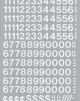 Self-Adhesive Vinyl Numbers, 1/2 Inch High, White, 210 per Pack (01116)