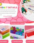 6 Pack Plastic Small Multi Colorful Crayon Box,5.31" X 2.95" X 1.97",Stackable Translucent Sewing Fishing Tool Storage Case Container Organizer for Craft Office Supplies Makeup Items