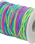 1Mm Elastic String for Bracelets, 328 Feet Rainbow Stretchy Bracelet String Elastic Beading Cord for Bracelets, Necklaces, Jewelry Making, Pony Beads and Crafts