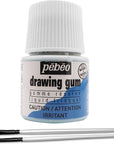 Pebeo Drawing Gum Made in France - Masking Fluid for Watercolor Painting and Various Art Projects - Bundled with Applicator Brush Set