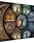 DIY 5D Diamond Painting Kits for Adults Diamond Art Large Size Tree of Life Abstract Tree Landscape Full Drill Crystal Rhinestone Embroidery Craft Kits for Home Wall Decor, 27.5X15.7 Inch