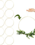 10 Pack 12 Inch Large Metal Floral Hoop Wreath Macrame Gold Craft Hoop Rings for DIY Wedding Wreath, Dream Catcher, and Wall Hanging Craft
