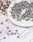 100Pcs Hypoallergenic Earring Posts Stud Earrings Stainless Steel Silver Ball Post with Loops Earring Studs 5Mm Ball Post for Jewelry Earring Making(Sliver, 5Mm)