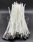 100 Piece Cotton Candle Wick 6" Pre-Waxed for Candle Making, Candle DIY