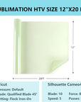 Sublimation Vinyl for Dark/Light Fabric - 12" X 20FT Sublimation HTV Glossy - Sublimation Blanks for Sublimation Shirts/Bag/Hat/Pillow