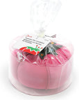 (DRIT4) Tomato Pin Cushion, Size 5-Inch, Pink Velvet