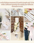 Chiffon Ribbon Fringe Silk Ribbon 9 Rolls Handmade Frayed Edges Ribbon 1.5 Inch X 3 Yard Fabric Boho Ribbon for Gift Wrapping Wedding Invitations Decoration DIY Craft Bridal Bouquets
