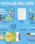 Crochet Kit for Beginners, Beginner Crochet Kit for Adults & Kids with Step-By-Step Video Tutorials, Knitting Kit, 4 Pattern Crochet Animal Kit - Whale, Jellyfish, Sea Horse and Octopus