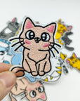 18Pcs Cat Iron on Patches, Embroidery Applique Patches for DIY Jeans Jackets, Clothing, Bag, Caps (Cat)