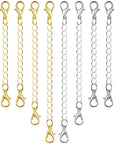 12Pcs Chain Extender Jewelry Necklace Lobster Clasps and Closures for Necklace Bracelet Jewelry Making Supplies