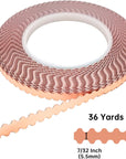 Double Edged Scalloped Copper Foil Tape for Stained Glass, DIY Handicrafts, Crafting (Small Scalloped)