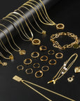 Gold Necklace Chains for Jewelry Making, 75.5 Feet 10 Rolls Jewelry Chains for DIY Necklace Bracelet Jewelry Making with Jump Rings/Lobster Clasps/Connectors