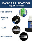 Liquid Ready Laser Marking Powder-"" -BLI101MBLIQ120- Black Laser Ink for Metals Marking with Co2/Fiber/Yag (120 Ml, Black)