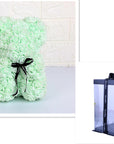 Valentine's Day Gift Rose Bear Eternal Flower Rose Teddy Bear PE Foam Bear 25cm Valentines Day