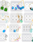 Beads Resin Molds with Hole for Gemstone Cabochon Jewelry Casting 14-Count