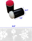 20Pcs Finger Sponge Daubers, Finger Painting Sponge with 8Pcs Flower Stencil Templates for Arts and Craft Painting Projects-Daubers for Stamping, Drawing, Ink, Card Making