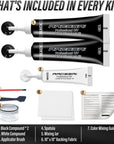 Black Leather Repair Kit for Car Interior, Leather Seat Repair Kit for Cars, Vinyl Repair Kit Repairs Tears & Burn Holes from Furniture, Jacket, Chair, Sofa and Purse, with Color Matching Guide
