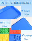 10 Pack Plastic Art Trays,8 Colors Activity Trays Sensory Tray,Sand Tray Serving Trays,Art Trays for Kids,Crafts Organizer,Diy Projects,Painting,Beads,Home,School