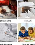 White Drawing Paper Roll - 20 M Art Paper Roll (44CM X 20M) Painting Sketching Paper for Easel Paper, Bulletin Board Paper, Wall Art