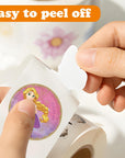1000Pcs Princess Stickers, 20 Patterns Decals Rolls Self Adhesive Seals for Scrapbooking Cards Envelopes Gifts