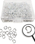 600 Pcs Silver Plated Jump Rings Split Rings Circle Clasp Connecting Rings Jewelry Necklace Bracelet Pendant Choker Charm Loops DIY Craft Earring Making Supplies (6 Mm)