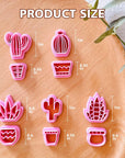 Clay Cutters for Polymer Clay Jewelry, Cactus Polymer Clay Cutters for Earrings Jewelry Making, 10 Shapes Potted Plant Clay Earrings Cutters, Clay Cutters (Potted Plant Clay Cutters)