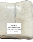 Sheepswool Leather Remnants, Sheep Leather and Wool, Lambs Wool Scrap Appoximately 16-18 Pieces 10" X 5" (Aprox. 2LBS)