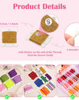 985Pcs String Bracelet Making Kit, Friendship Bracelet String Kit with 110 Skeins Embroidery Floss Cross Stitch Thread, 830 Beads for Friendship Bracelet Making, 45Pcs Embroidery Tools