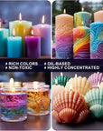Candle Dye - 32 Colors Candle Wax Dye, Highly Concentrated Candle Color Dye, Oil-Based Liquid Candle Dye for Soy Wax, Candle Making - 5Ml Each