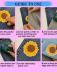 17Pcs Daisy Flower Iron/Sew on Patch, Sunflower Embroidered Appliques Patches for DIY Clothes Backpacks Hats Jeans Jackets