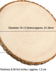 10Pcs Large Wood Slices for Centerpieces 10-11 Inches Wood Rounds for Tables Decor Rustic Wood Circles for DIY Crafts and Wedding Decor round Wooden Discs Wood Slice Ornaments