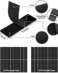 1X4 Inch Hook and Loop Strips with Adhesive - 24 Sets, Double-Sided Adhesive Strip Strong Back Adhesive Hook & Loop Tape Fastener for Home or Office Use - Instead of Holes and Screws, Black