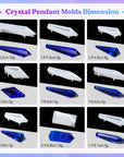 Resin Molds 18Pcs Pendulum Crystal Molds for Resin, Silicone Molds for Resin,Multi-Facet Resin Jewelry Molds for Quartz Crystals Pendants, Resin Necklace,Uv Resin