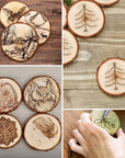 Unfinished Natural Wood Slices with Bark - 20 Pcs 3.5-4 Inch Wood Craft Kit, DIY Kids Arts and Crafts Coasters Christmas Ornaments Rustic Wedding Decorations