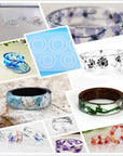 Silicone Ring Mold, 15Mm/16Mm/17Mm /18Mm/19Mm/20Mm/21Mm/22Mm Ring Jewelry Casting Mold, Large Ring Mold, Resin Casting Mold for Liquid Clay Production, Resin Epoxy Resin, Jewelry Making for DIY Lovers
