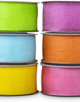 6 Spools Ribbon Sheer Chiffon Ribbon Gift Wrapping Ribbon Summer Ribbon Organza Ribbon for Crafts, 1 Inch Wide 60 Yards