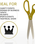 25" Gold Scissors for Grand Opening – Large Heavy Duty Scissors 25 Inch Giant Scissors for Ribbon Cutting Ceremony Gold Giants Ribbon Cutting Scissors for Special Events Inaugurations and Ceremonies