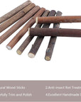 60 Pack 4 Inch Long 0.3-0.5 Inch in Diameter Wood Log Sticks Natural Twigs Sticks Wood Craft Sticks for DIY Crafts Photo Props, School Projects, Festival Decoration