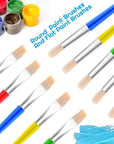 Paint Brushes,  30 Kids Paint Brushes Bulk Children Paint Brushes Set with Jumbo round Watercolor Paint Brush and Large Flat Craft Paint Brushes
