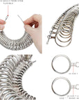Ring Sizer Measuring Tool Ring Mandrel Measurement Tool Measure Ring Size Finger Sizing Set Metal Gauge US Size 1-13 Jewelry Sizers Kit of 27 Pieces